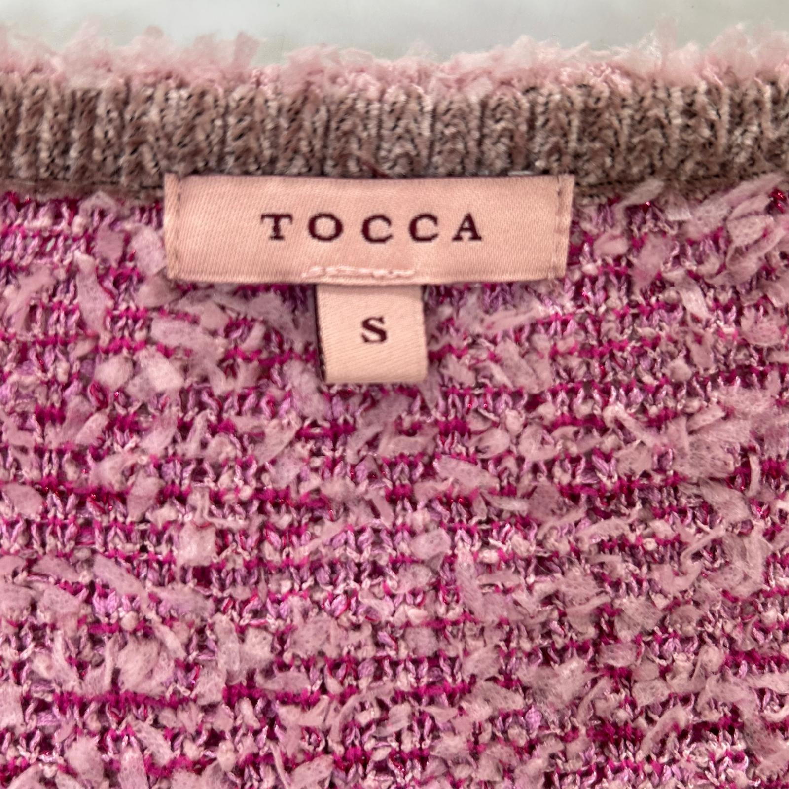 TOCCA トッカ 24年 664-5 ピンク ツイードノーカラージャケット ジャケット