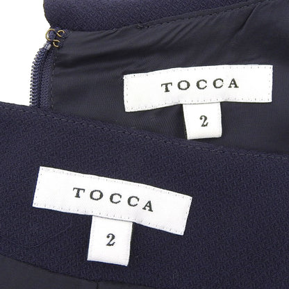TOCCA トッカ ウール ジャケット ワンピース セット レディース ネイビー 2 スーツ セットアップ