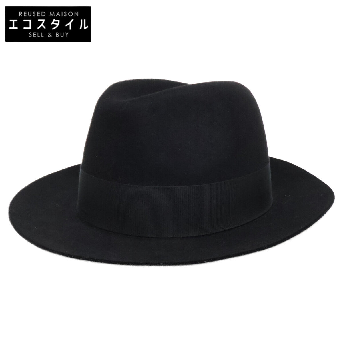 HERMES エルメス 【新品同様/国内正規】H182018N 裏地付 ラビットファーフェルト 中折れハット 帽子
