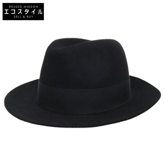 HERMES エルメス 【新品同様/国内正規】H182018N 裏地付 ラビットファーフェルト 中折れハット 帽子