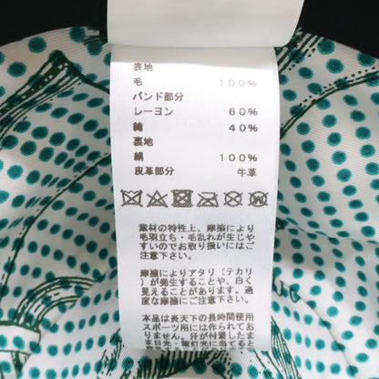 HERMES エルメス 【新品同様/国内正規】H182018N 裏地付 ラビットファーフェルト 中折れハット 帽子