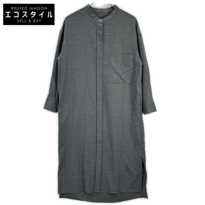 1er Arrondissement プルミエ アロンディスモン B1083AFA089A グレー バンドカラーシャツワンピース ワンピース