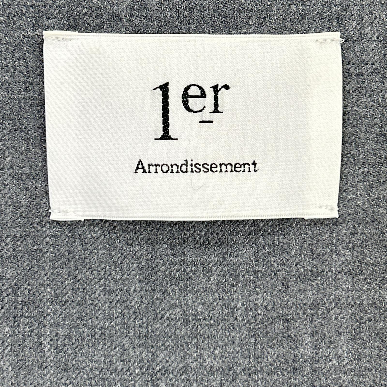 1er Arrondissement プルミエ アロンディスモン B1083AFA089A グレー バンドカラーシャツワンピース ワンピース