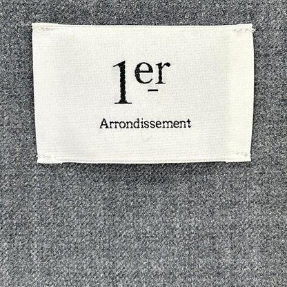1er Arrondissement プルミエ アロンディスモン B1083AFA089A グレー バンドカラーシャツワンピース ワンピース