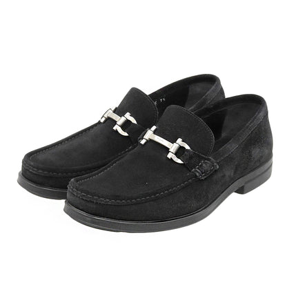 Salvatore Ferragamo サルヴァトーレフェラガモ ガンチーニ金具 スエードローファー シューズ メンズ ブラック 7 1/2 UR24069 シューズ