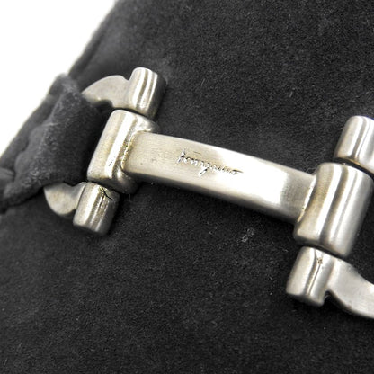Salvatore Ferragamo サルヴァトーレフェラガモ ガンチーニ金具 スエードローファー シューズ メンズ ブラック 7 1/2 UR24069 シューズ
