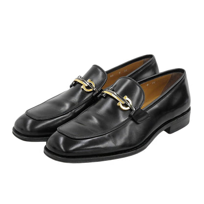 Salvatore Ferragamo サルヴァトーレフェラガモ ガンチーニ ローファー ゴールド×ブラックコンビ金具 シューズ メンズ ブラック 8 シューズ