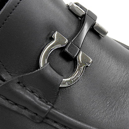 SalvatoreFerragamo サルバトーレフェラガモ ガンメタルガンチーニ金具 レザー ローファー シューズ メンズ ブラック 7 1/2 026619 シューズ