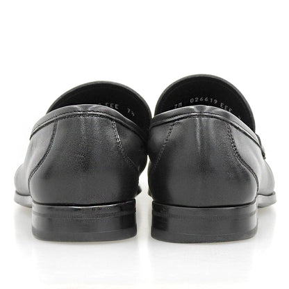 SalvatoreFerragamo サルバトーレフェラガモ ガンメタルガンチーニ金具 レザー ローファー シューズ メンズ ブラック 7 1/2 026619 シューズ