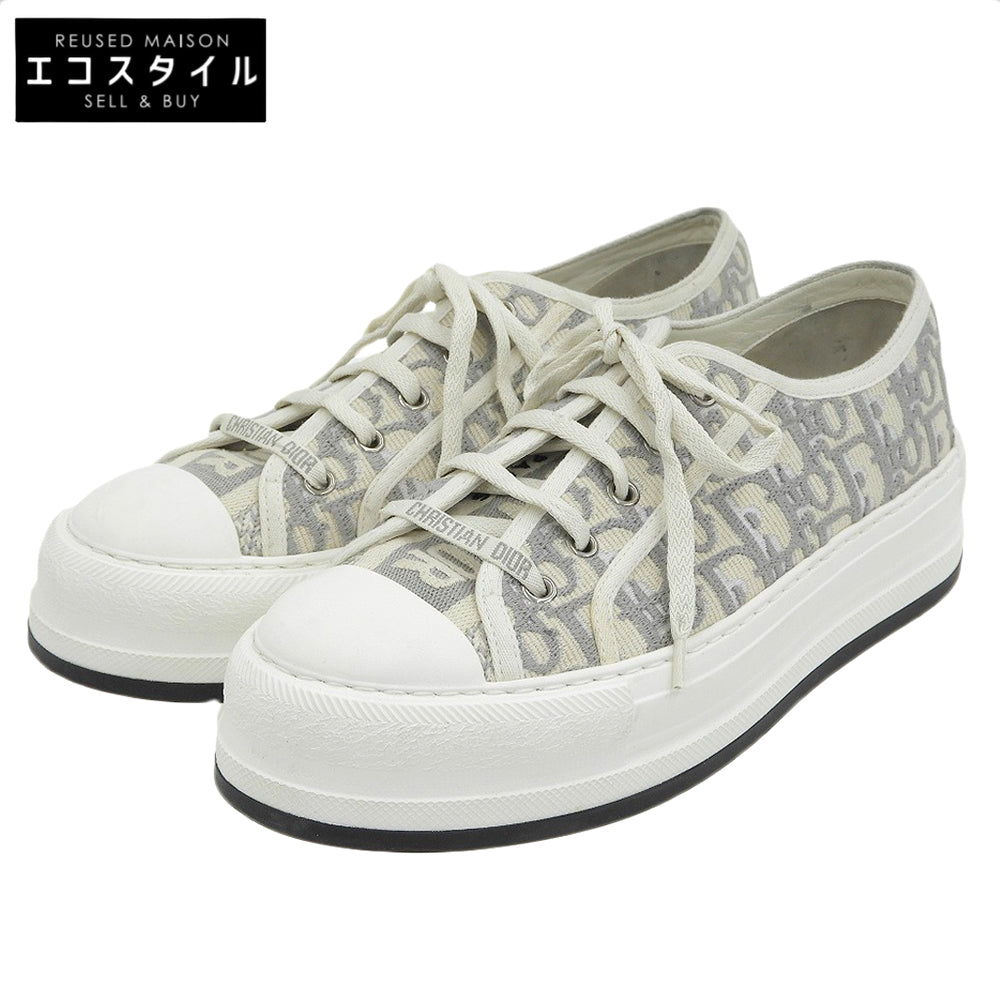 Christian Dior Walk'n'Dior Oblique Embroidery Platform Sneakers for Men Gray 39 Shoes