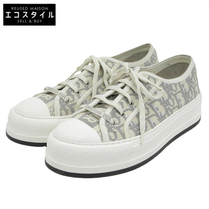 Christian Dior Walk'n'Dior Oblique Embroidery Platform Sneakers for Men Gray 39 Shoes