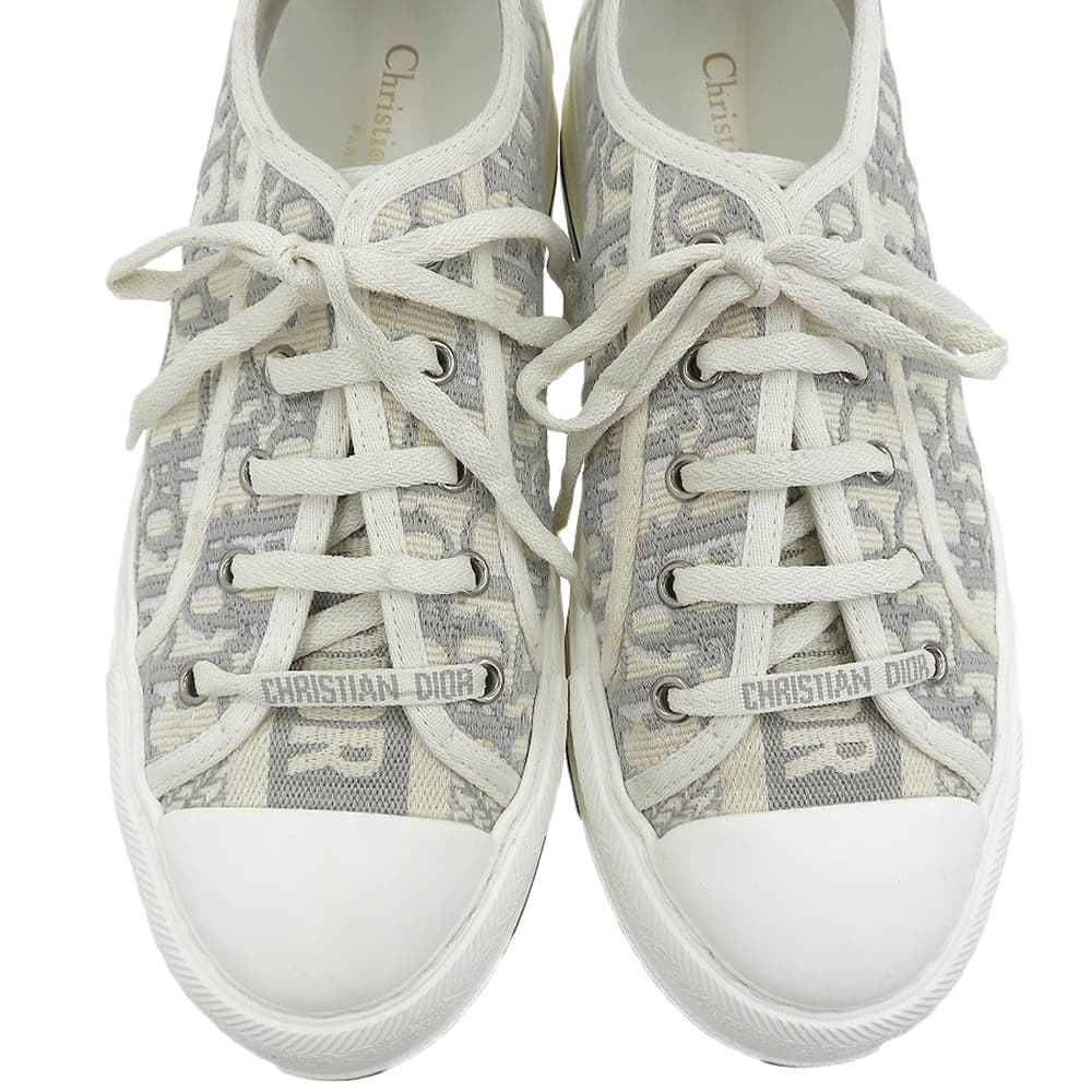 Christian Dior Walk'n'Dior Oblique Embroidery Platform Sneakers for Men Gray 39 Shoes
