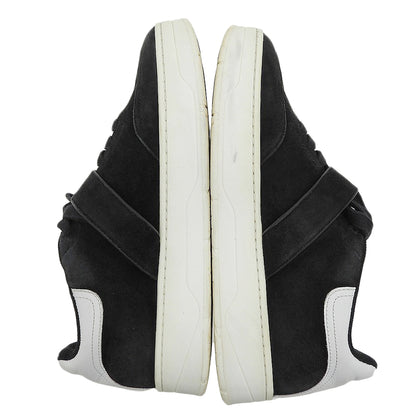 JIMMY CHOO ジミーチュウ OSAKA LACE UP XYT ビジューバックル スエードレザー スニーカー シューズ メンズ ブラック 39 シューズ