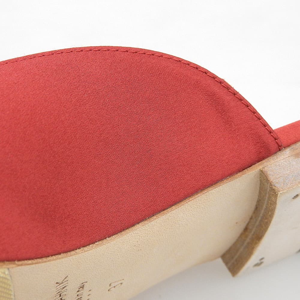 MANOLO BLAHNIK マノロブラニク 新品同様 ORTEGOMUFLAT フラット ミュール シューズ レディース レッド 37 222-1124-0001 シューズ
