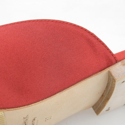 MANOLO BLAHNIK マノロブラニク 新品同様 ORTEGOMUFLAT フラット ミュール シューズ レディース レッド 37 222-1124-0001 シューズ
