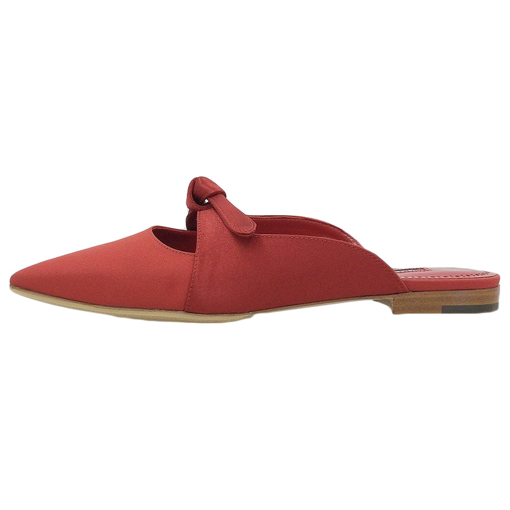 MANOLO BLAHNIK マノロブラニク 新品同様 ORTEGOMUFLAT フラット ミュール シューズ レディース レッド 37 222-1124-0001 シューズ