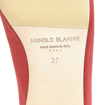 MANOLO BLAHNIK マノロブラニク 新品同様 ORTEGOMUFLAT フラット ミュール シューズ レディース レッド 37 222-1124-0001 シューズ