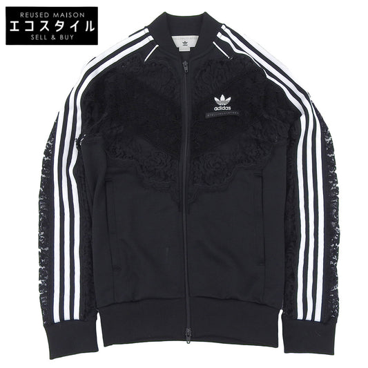 ADIDAS BY STELLA McCARTNEY アディダスバイステラマッカートニー シースルーレースジャージ トップス レディース 黒 ブラック XS 536035 トップス