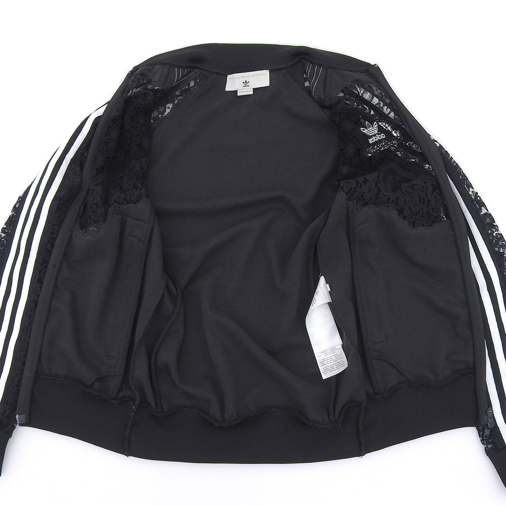 ADIDAS BY STELLA McCARTNEY アディダスバイステラマッカートニー シースルーレースジャージ トップス レディース 黒 ブラック XS 536035 トップス