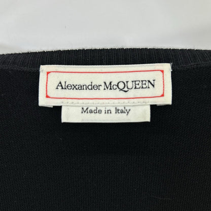ALEXANDER McQUEEN アレキサンダーマックイーン 633648 ブラック ペプラムニットカーディガン トップス