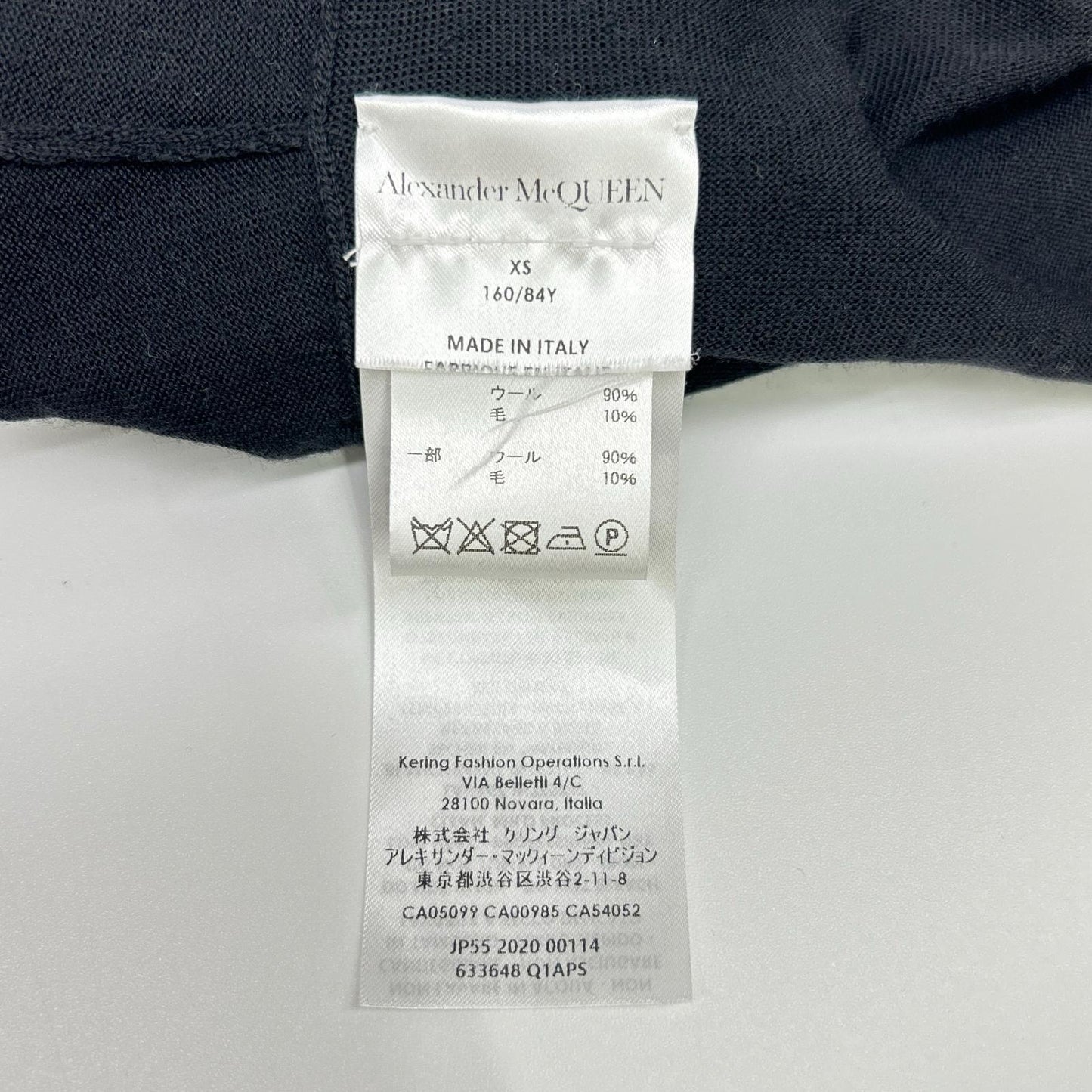 ALEXANDER McQUEEN アレキサンダーマックイーン 633648 ブラック ペプラムニットカーディガン トップス