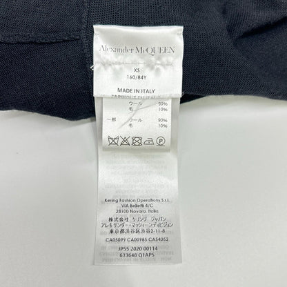 ALEXANDER McQUEEN アレキサンダーマックイーン 633648 ブラック ペプラムニットカーディガン トップス