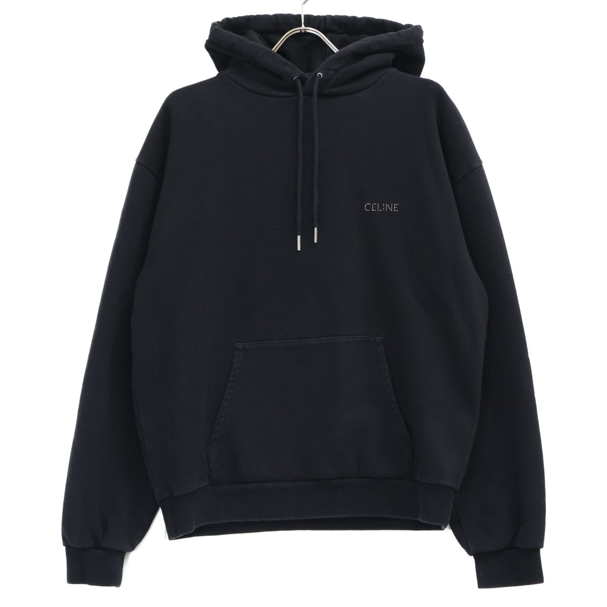 CELINE 2Y9561670Q studded embroidered loose-fit hoodie