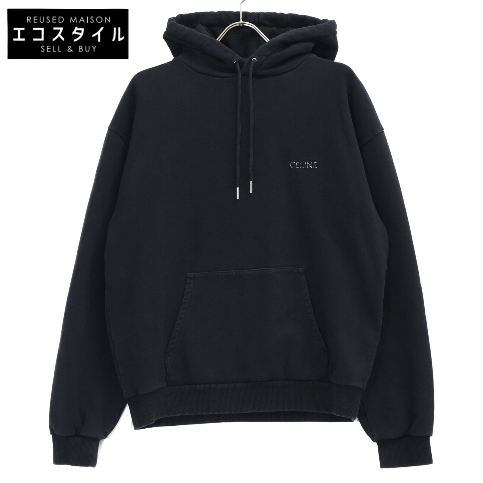 CELINE セリーヌ 2Y9561670Q スタッズ エンブロイダリー ルーズフィット フーディー トップス