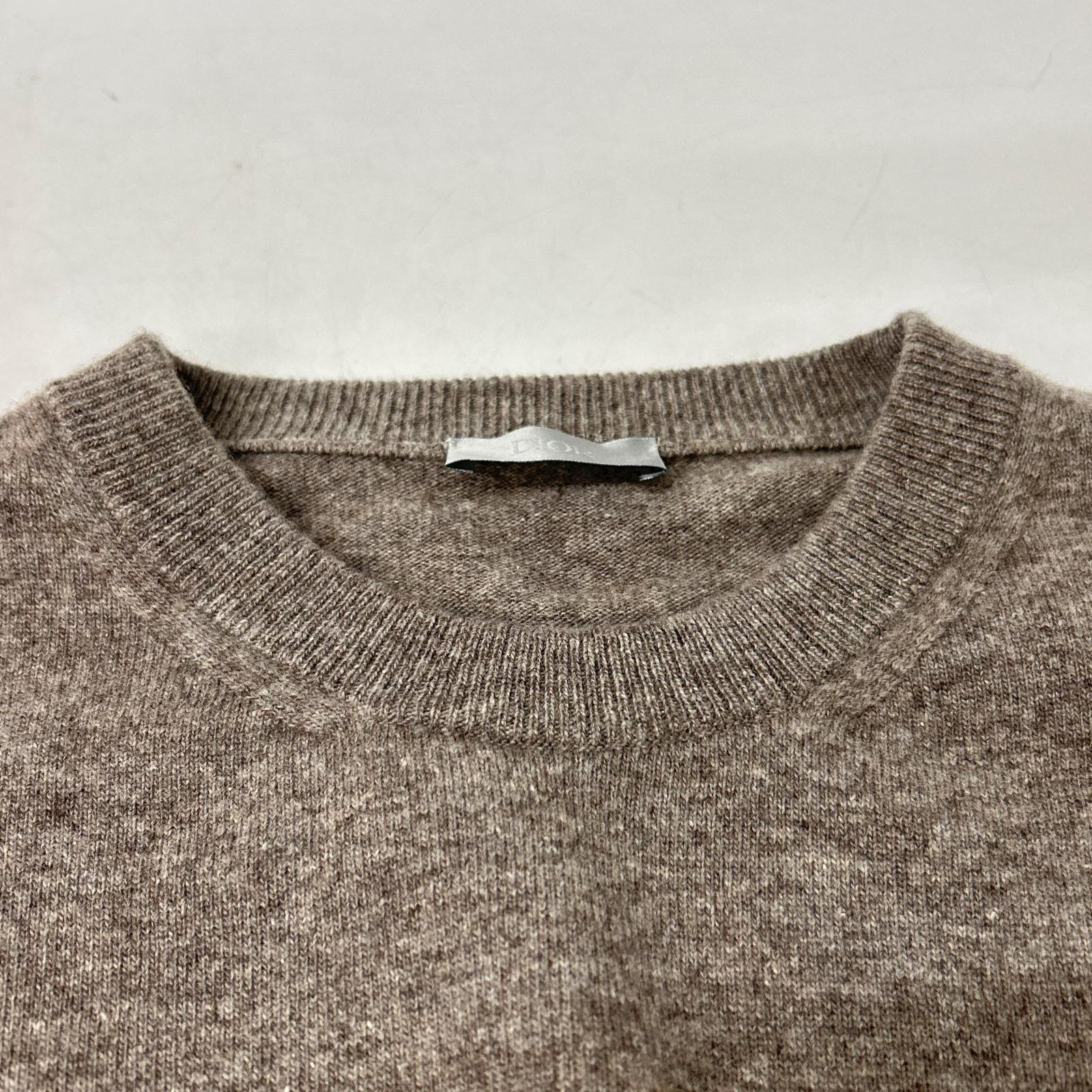 DIOR ディオール 613M623A3018 ウール カシミヤ CDロゴ刺繍 ボックス クルーネック ニット トップス