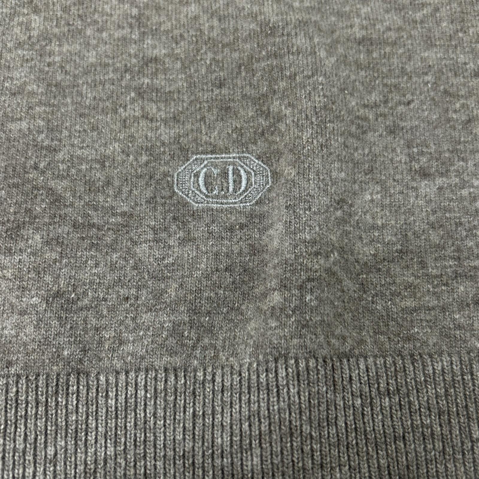 DIOR ディオール 613M623A3018 ウール カシミヤ CDロゴ刺繍 ボックス クルーネック ニット トップス