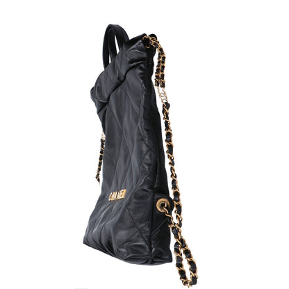CHANEL シャネル 美品 AS3859 CHANEL22 シャイニーカーフスキン チェーン リュック バックパック スモール リュック バックパック