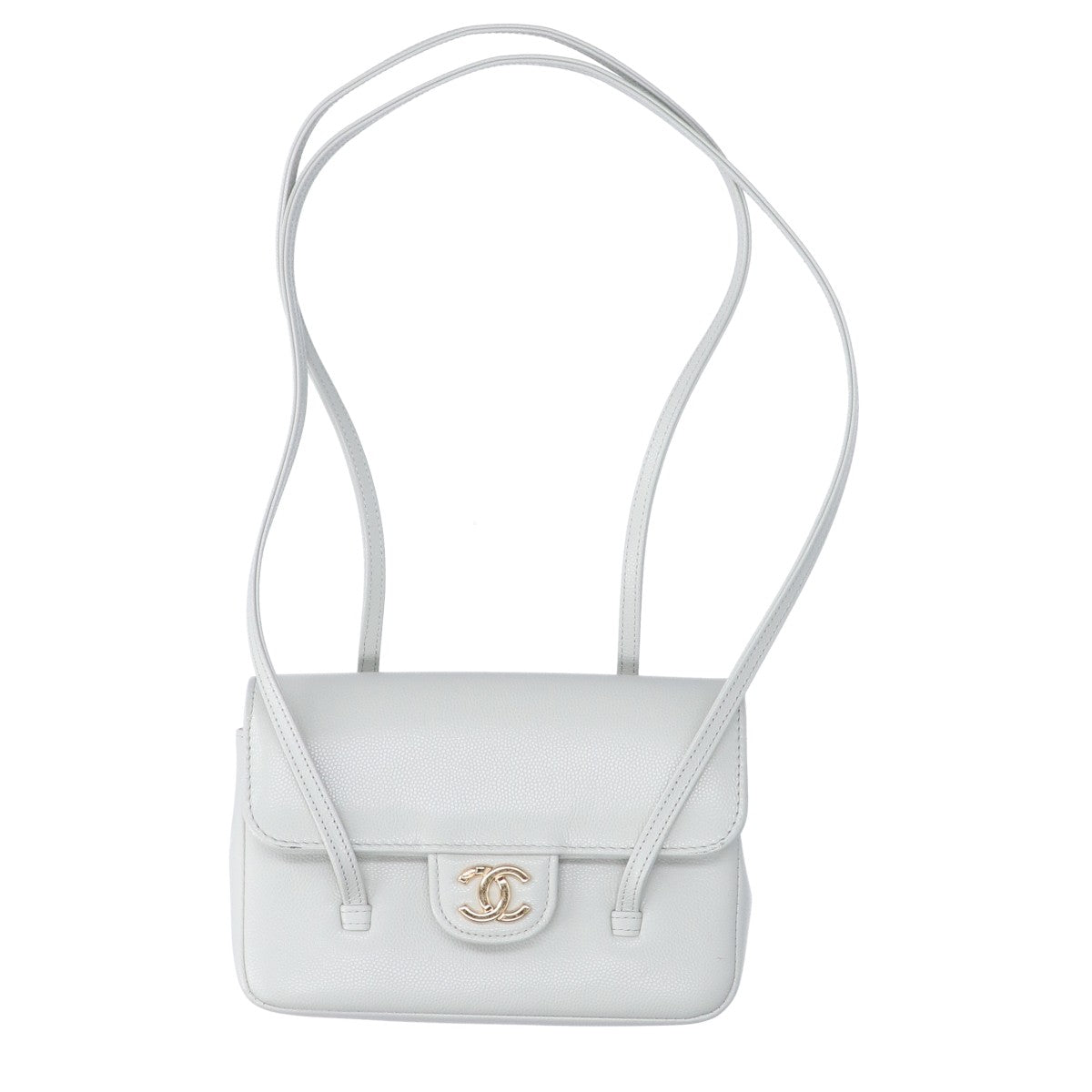 CHANEL シャネル AP5068 シャイニーグレインドカーフスキン ストラップ クラッチ バッグ ロングショルダーミニバッグ ショルダーバッグ