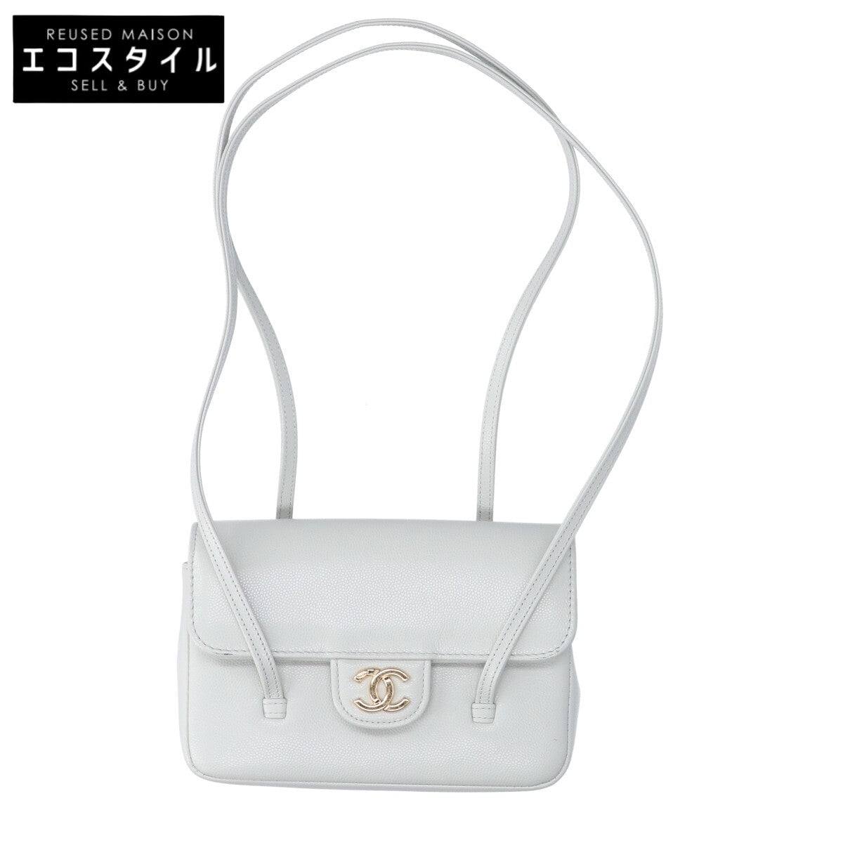 CHANEL シャネル AP5068 シャイニーグレインドカーフスキン ストラップ クラッチ バッグ ロングショルダーミニバッグ ショルダーバッグ