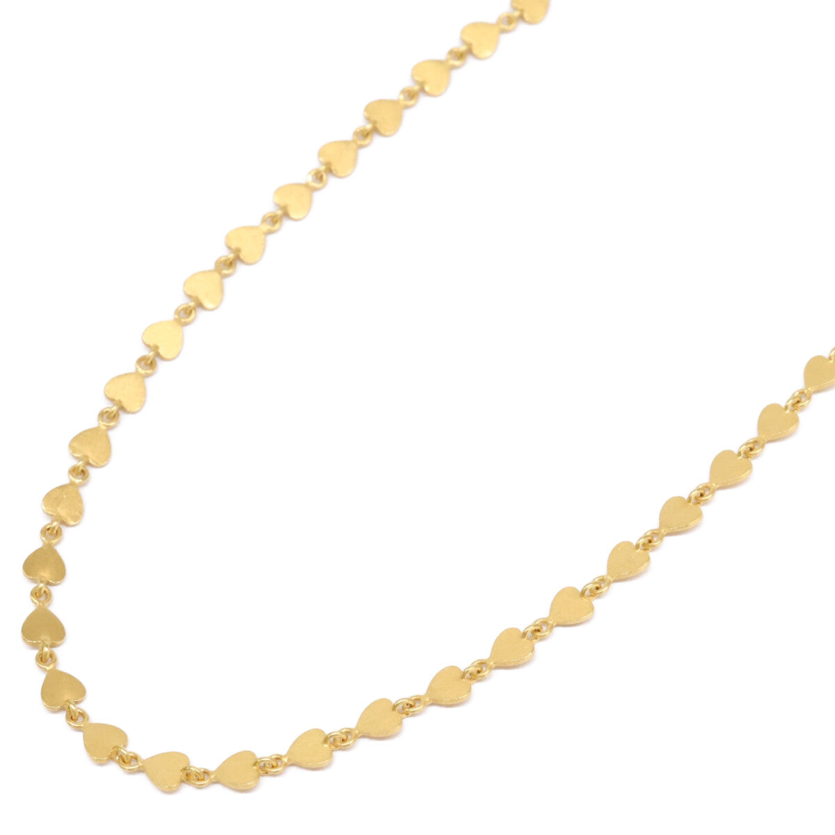 Marie-Helene de Taillac マリーエレーヌドゥタイヤック 美品 K20YG スモールハート シークインズ 16インチ ネックレス