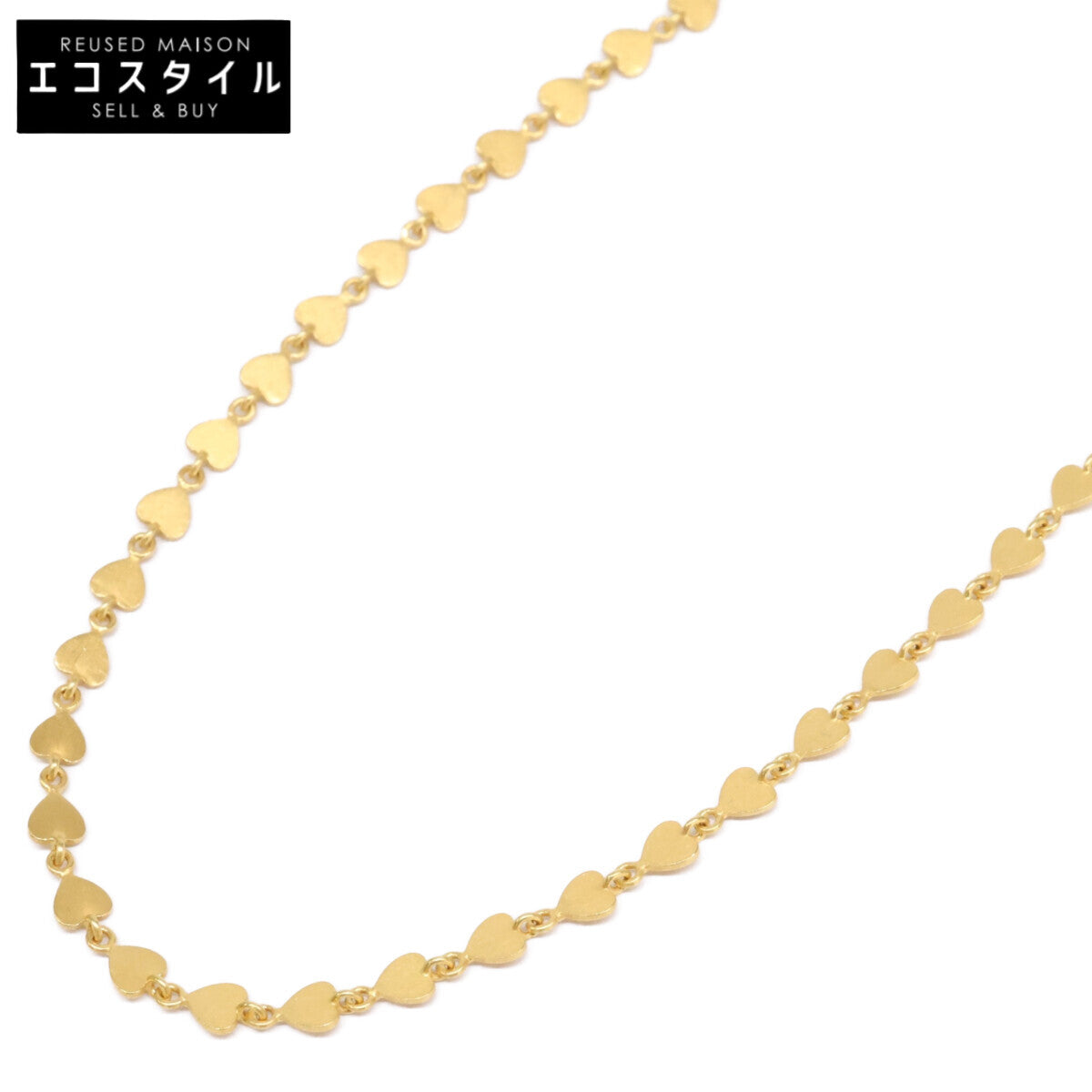 Marie-Helene de Taillac マリーエレーヌドゥタイヤック 美品 K20YG スモールハート シークインズ 16インチ ネックレス