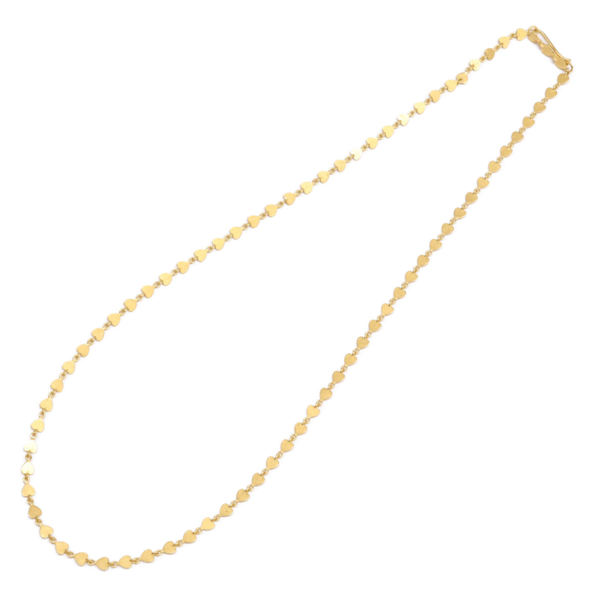 Marie-Helene de Taillac マリーエレーヌドゥタイヤック 美品 K20YG スモールハート シークインズ 16インチ ネックレス