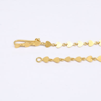 Marie-Helene de Taillac マリーエレーヌドゥタイヤック 美品 K20YG スモールハート シークインズ 16インチ ネックレス