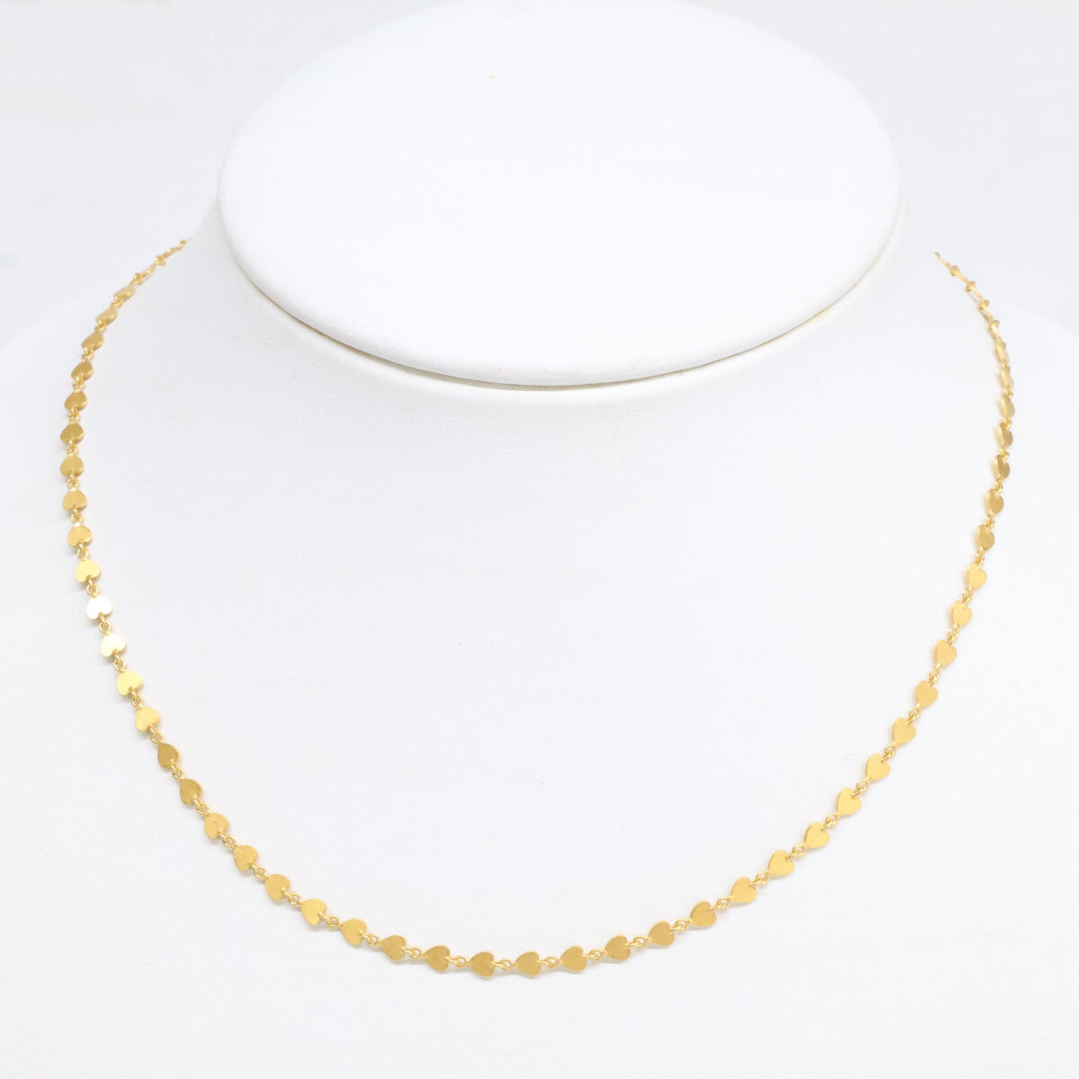Marie-Helene de Taillac マリーエレーヌドゥタイヤック 美品 K20YG スモールハート シークインズ 16インチ ネックレス