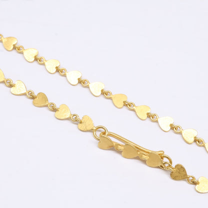 Marie-Helene de Taillac マリーエレーヌドゥタイヤック 美品 K20YG スモールハート シークインズ 16インチ ネックレス