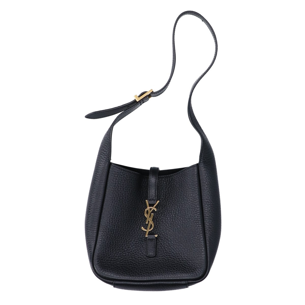 SAINT LAURENT PARIS サンローランパリ 新品同様 LE 5 A 7 グレインレザー ソフトベビーバッグ ショルダーバッグ