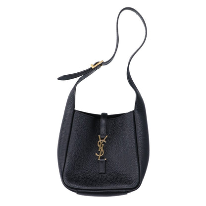SAINT LAURENT PARIS サンローランパリ 新品同様 LE 5 A 7 グレインレザー ソフトベビーバッグ ショルダーバッグ