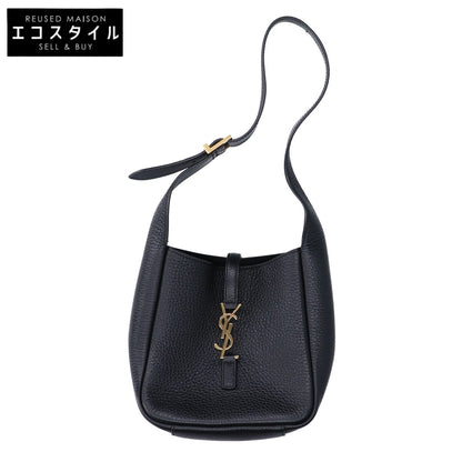 SAINT LAURENT PARIS サンローランパリ 新品同様 LE 5 A 7 グレインレザー ソフトベビーバッグ ショルダーバッグ