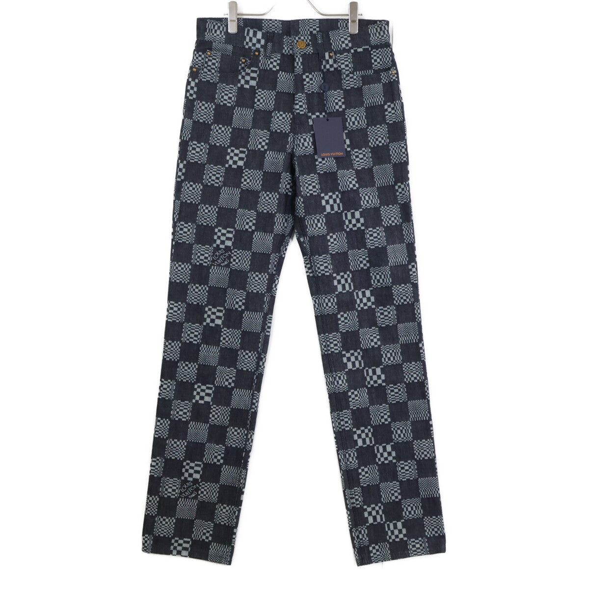LOUIS VUITTON ルイヴィトン 【新品同様/国内正規】RM212Q EW2 HLD50W ディストーテッドダミエ ジップフライ デニムパンツ ボトムス