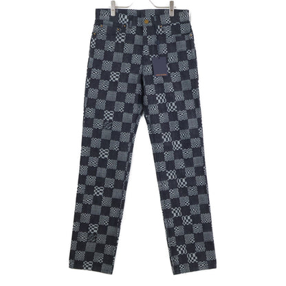 LOUIS VUITTON ルイヴィトン 【新品同様/国内正規】RM212Q EW2 HLD50W ディストーテッドダミエ ジップフライ デニムパンツ ボトムス
