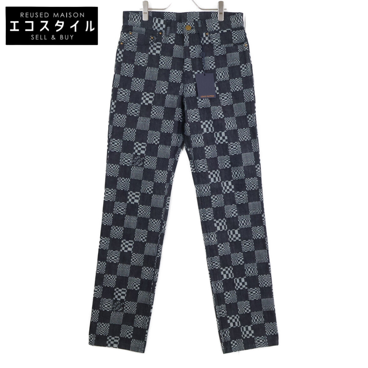 LOUIS VUITTON ルイヴィトン 【新品同様/国内正規】RM212Q EW2 HLD50W ディストーテッドダミエ ジップフライ デニムパンツ ボトムス