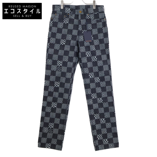 LOUIS VUITTON ルイヴィトン 【新品同様/国内正規】RM212Q EW2 HLD50W ディストーテッドダミエ ジップフライ デニムパンツ ボトムス