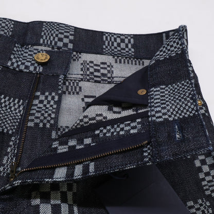 LOUIS VUITTON ルイヴィトン 【新品同様/国内正規】RM212Q EW2 HLD50W ディストーテッドダミエ ジップフライ デニムパンツ ボトムス