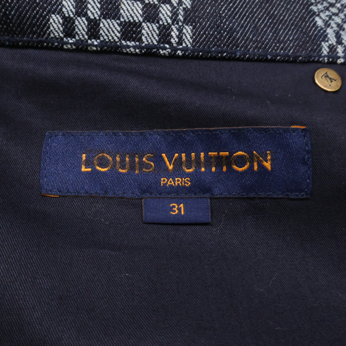 LOUIS VUITTON ルイヴィトン 【新品同様/国内正規】RM212Q EW2 HLD50W ディストーテッドダミエ ジップフライ デニムパンツ ボトムス