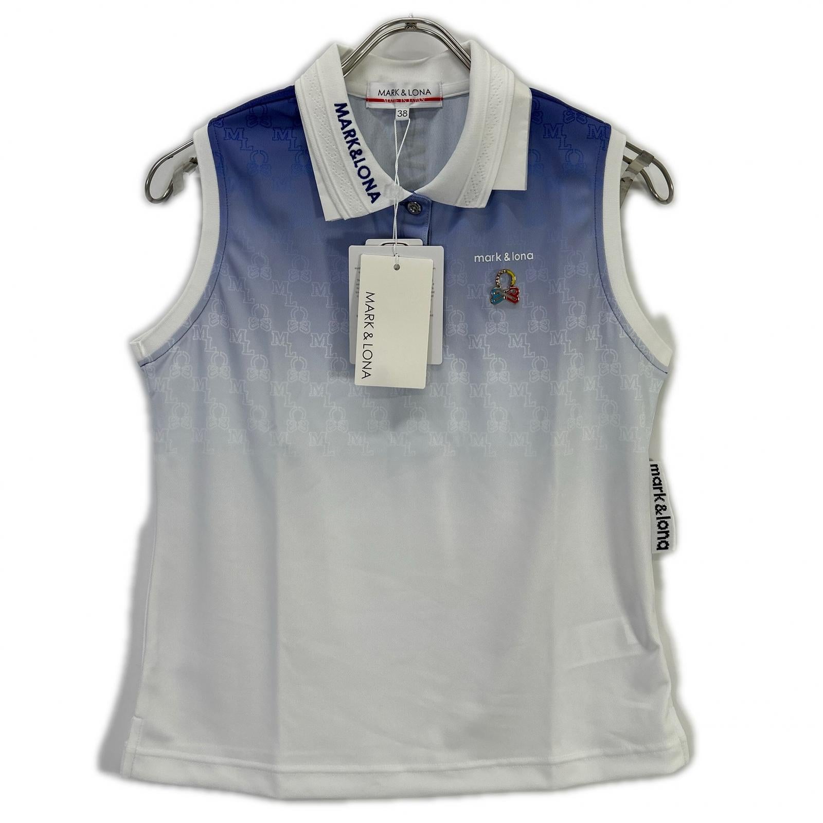 MARK&LONA マークアンドロナ MLW-6A-AP04 Ritmo Monogram Sleeveless ポロシャツ トップス