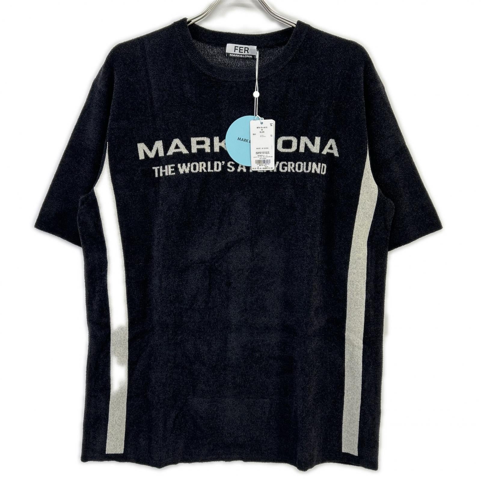 MARK&LONA マークアンドロナ MFM-6A-AA10 Plush Velour Touch ブラック Tシャツ トップス